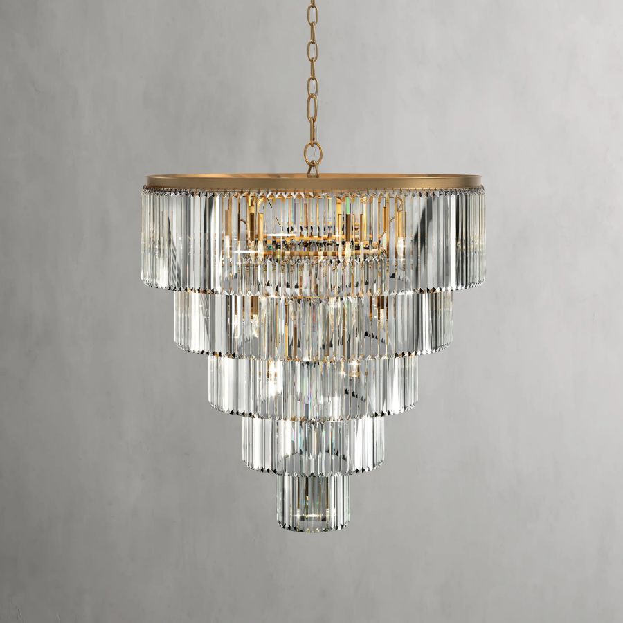 Ryan Tiered Round Chandelier-MEET LIGHTING
