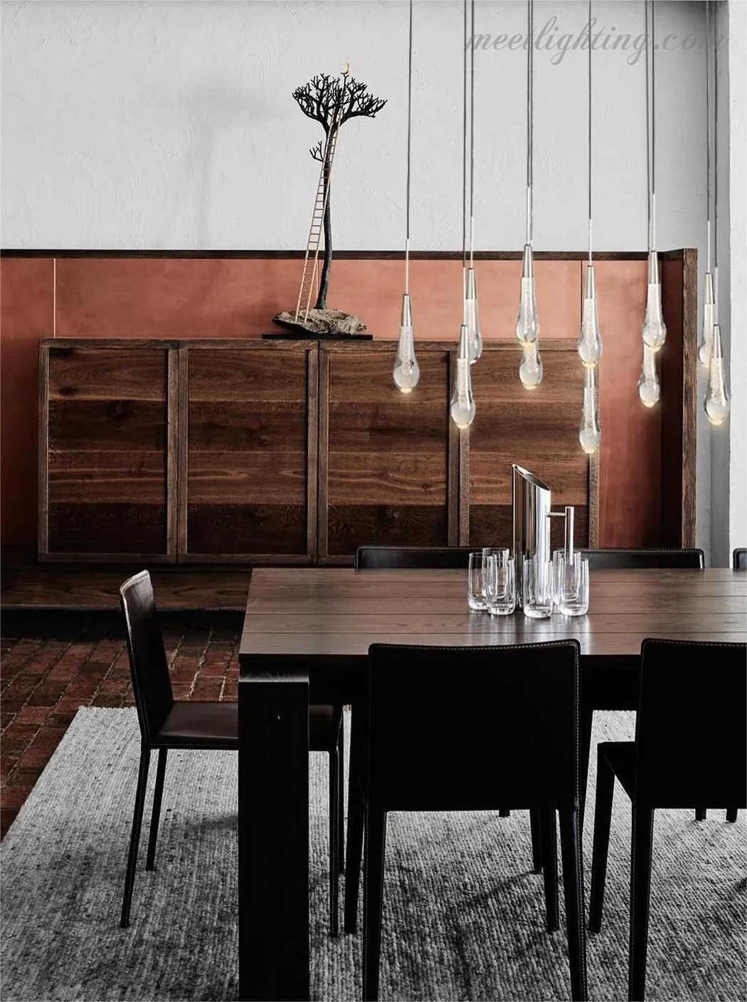 Soltaire Modern Linear Chandelier For Dining Room Kitchen-MEET LIGHTING