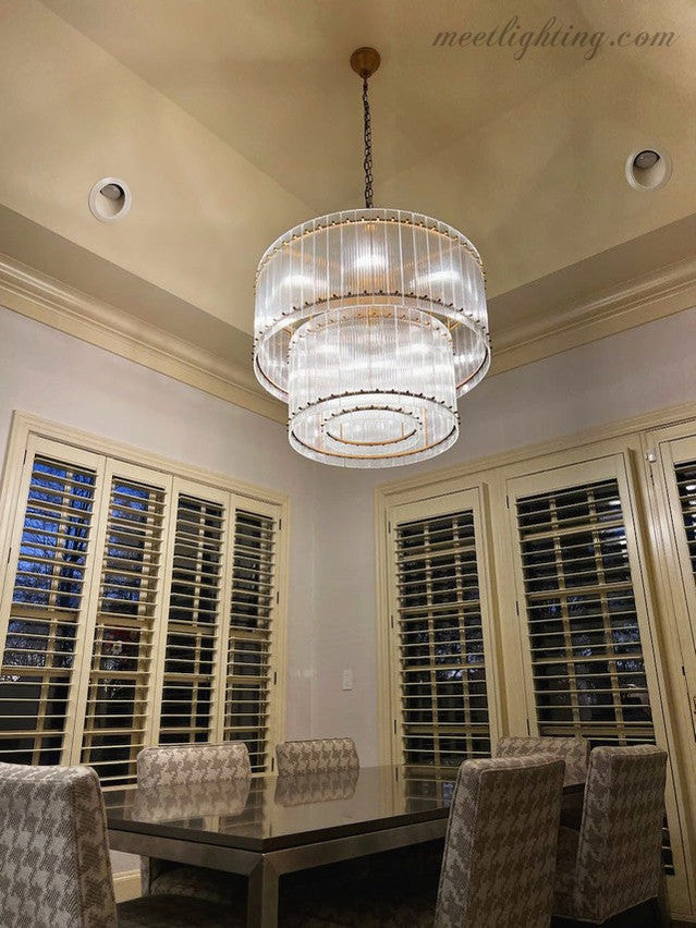 San Marco Round Crystal Chandelier 60" 48" 37" 22"-MEET LIGHTING