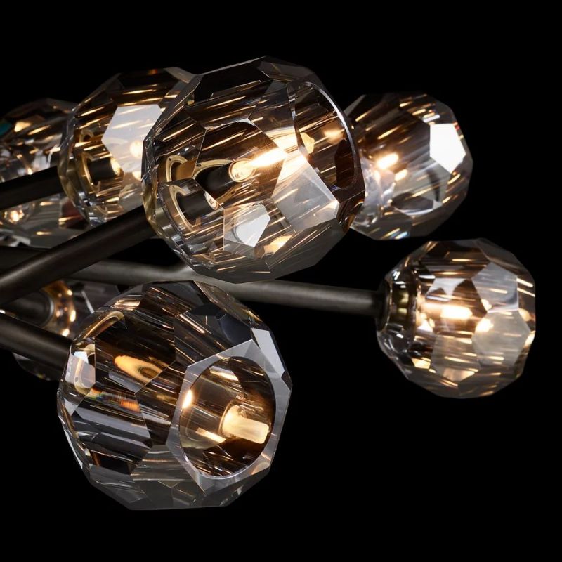 Boule Glass Round Cluster Chandelier 40"
