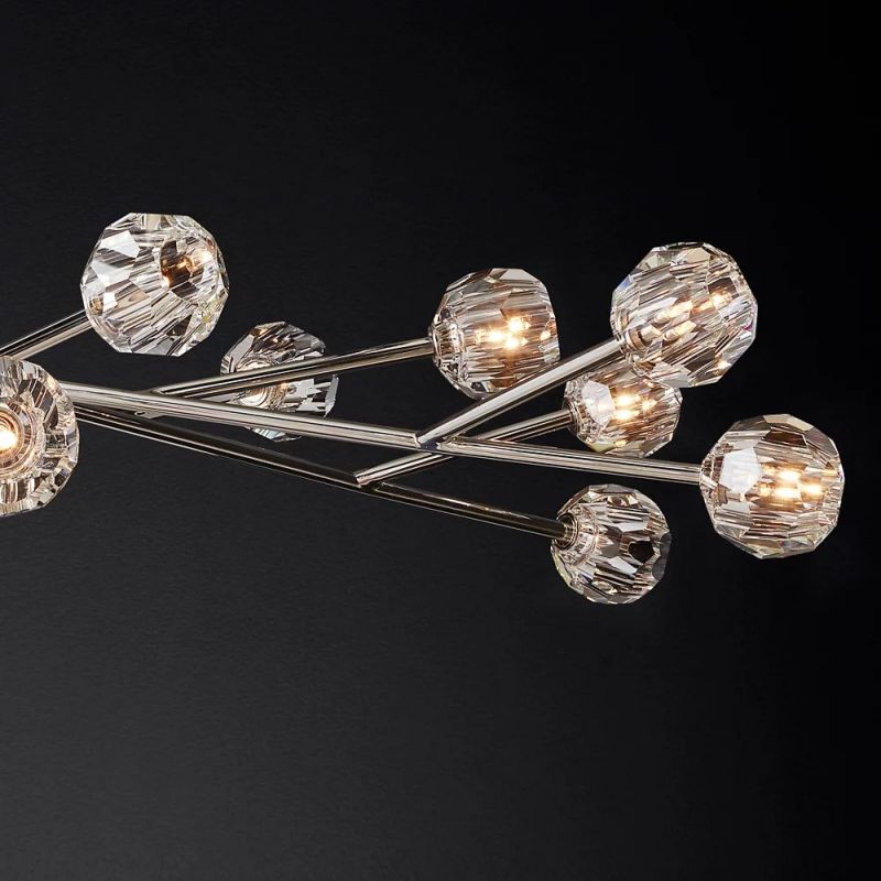 Boule Glass Round Chandelier 72"