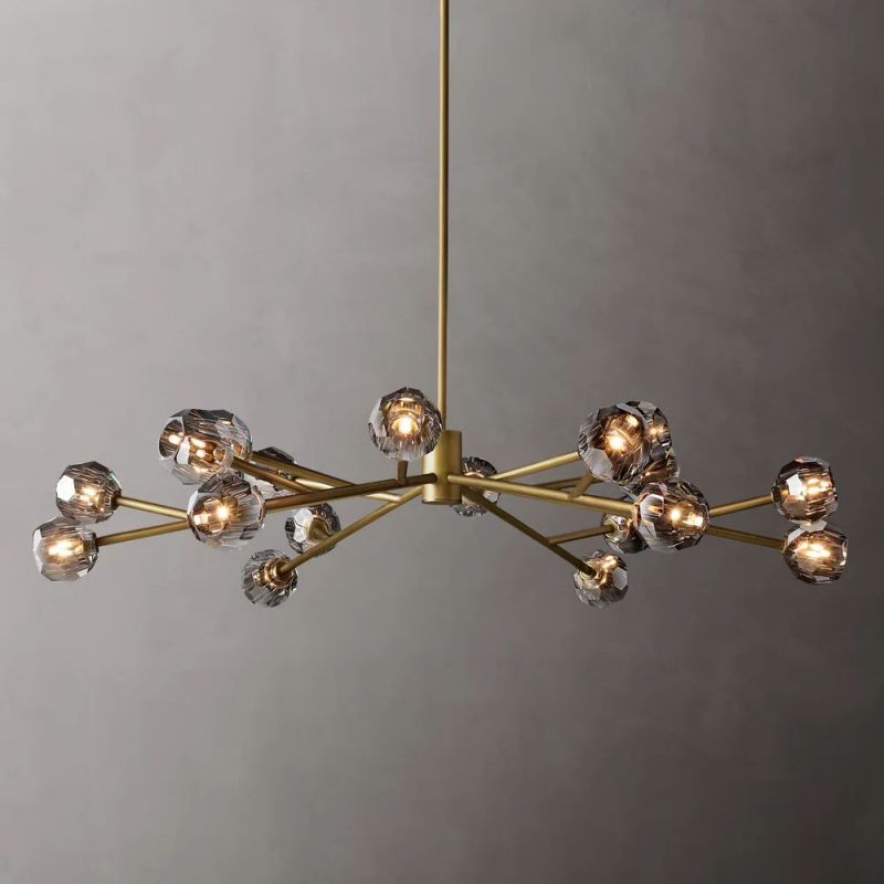 Boule Glass Round Chandelier 60"