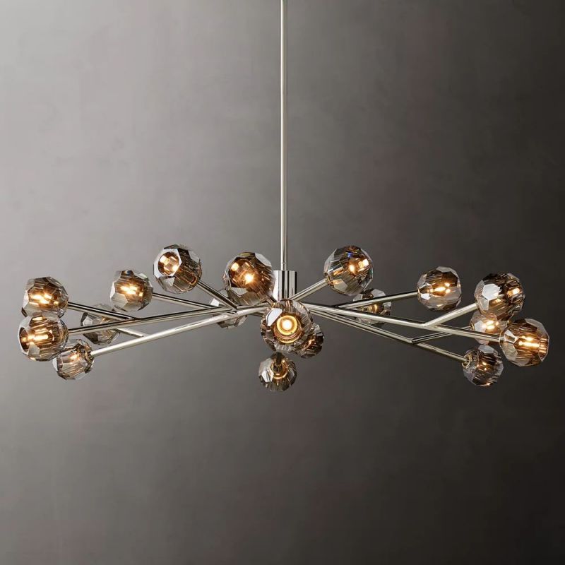 Boule Glass Round Chandelier 60"