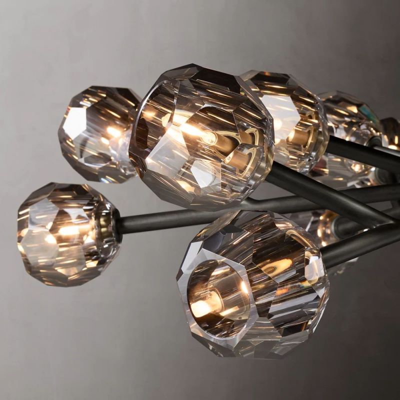 Boule Glass Round Chandelier 48"