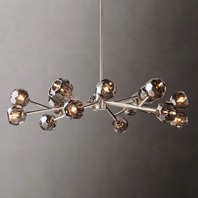 Boule Glass Round Chandelier 48"