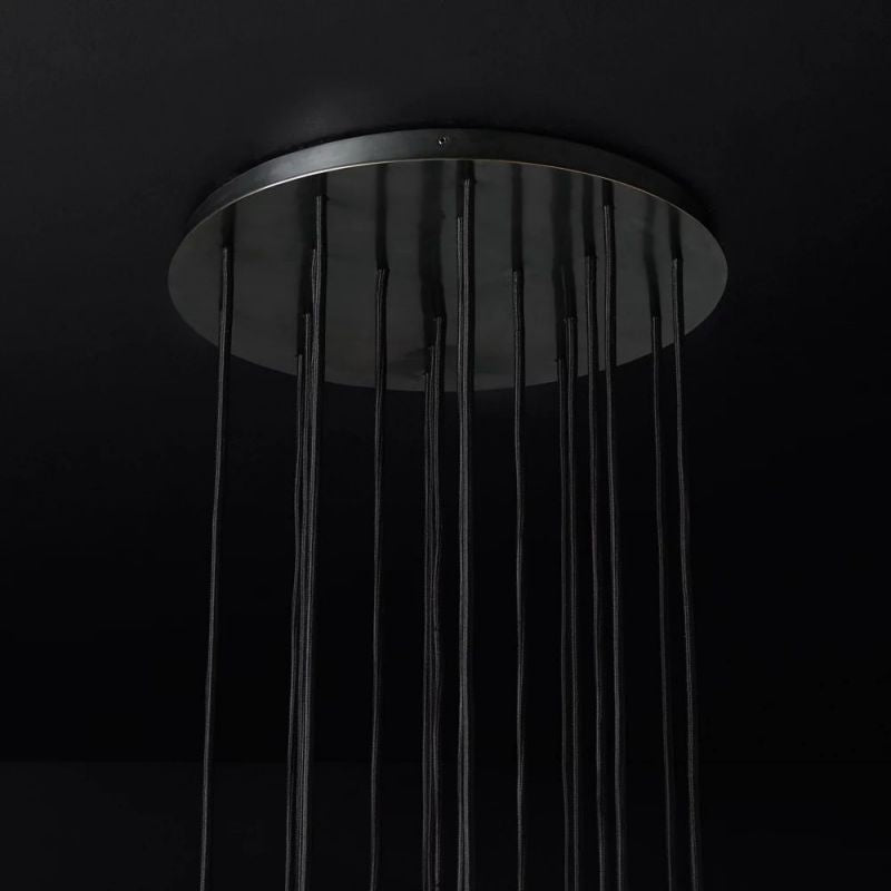Boule Glass Round Cluster Chandelier 19"