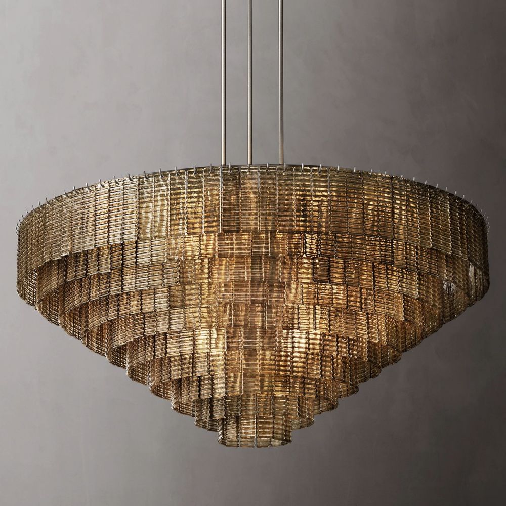 Siren Glass Round Chandelier 65"