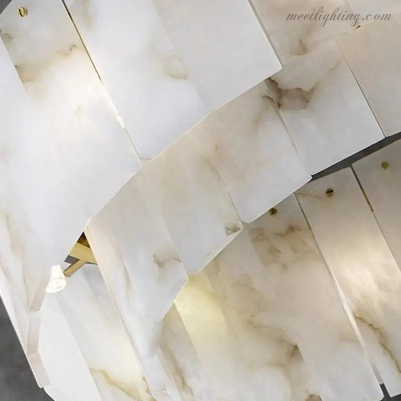 Spain Alabaster Round Modern Chandeliers-MEET LIGHTING