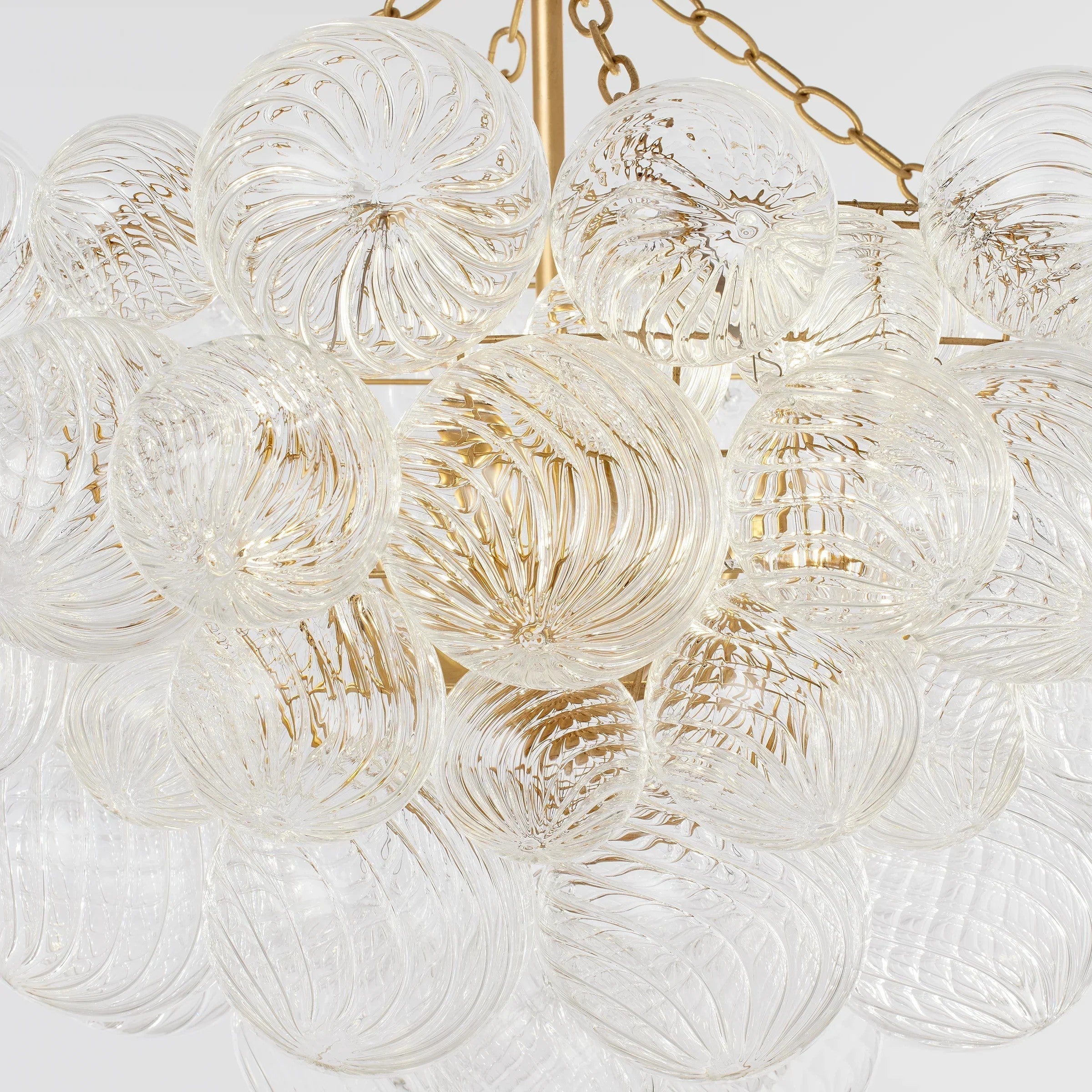 Talian Glass Round Chandelier 33"-MEET LIGHTING
