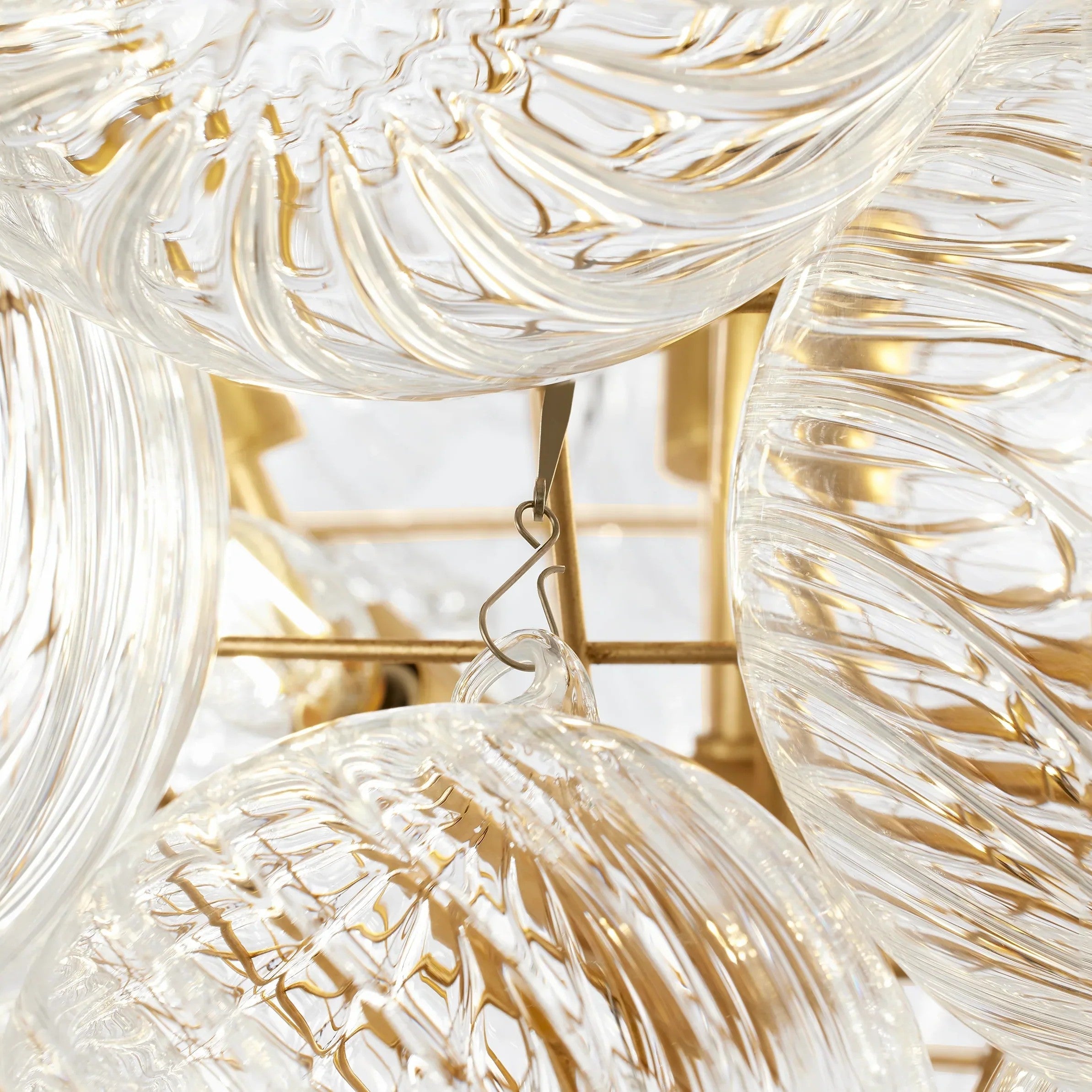 Talian Glass Round Chandelier 33"-MEET LIGHTING