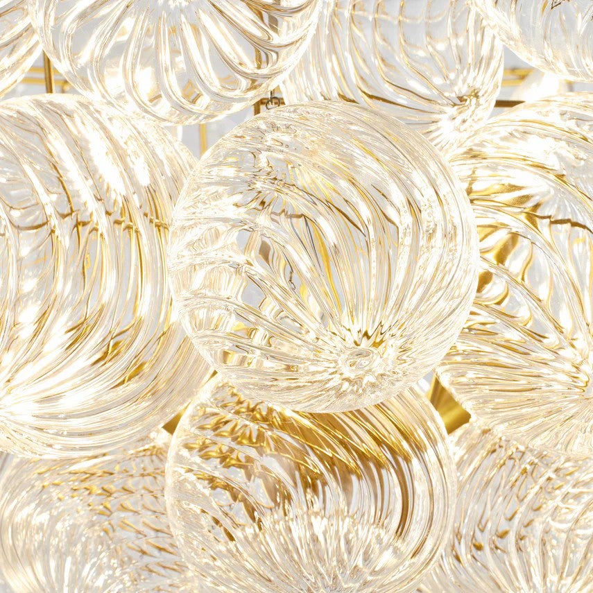 Talian Glass Round Chandelier 33"-MEET LIGHTING