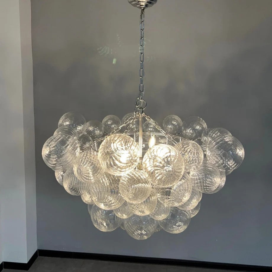 Talian Glass Round Chandelier 30"-MEET LIGHTING