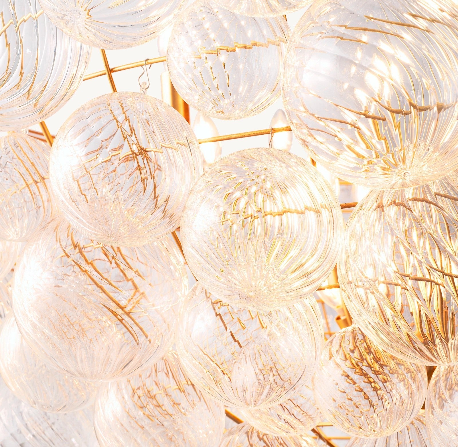 Talian Glass Round Chandelier 56"-MEET LIGHTING