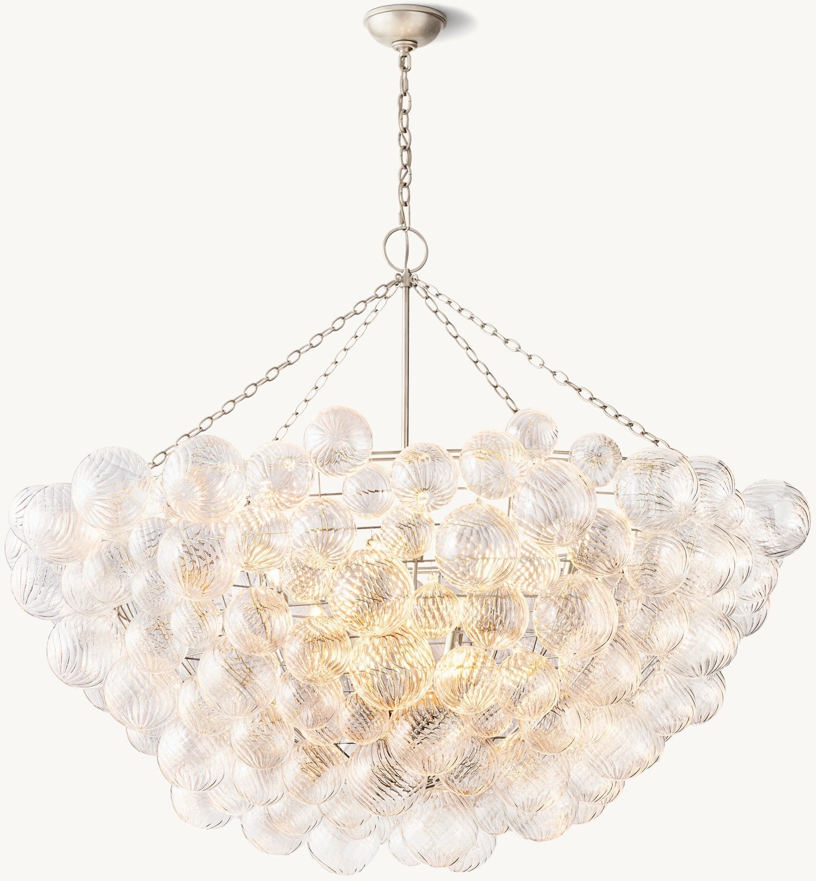 Talian Glass Round Chandelier 56"-MEET LIGHTING