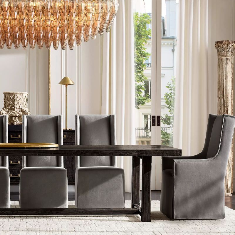 Chara Flushmount Rectangle Chandelier-MEET LIGHTING