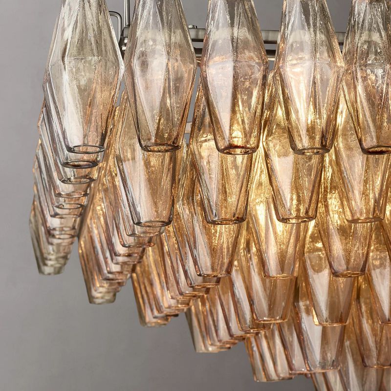 Chara Flushmount Rectangle Chandelier-MEET LIGHTING