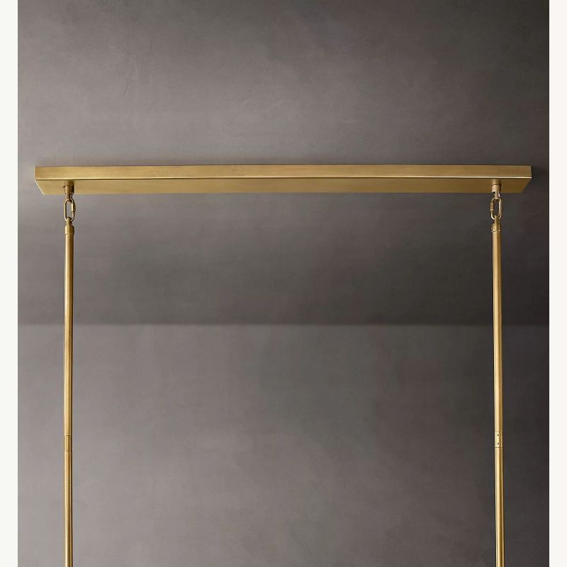 Chiaray Smoke Glass Tiered Rectangular Chandelier 54''