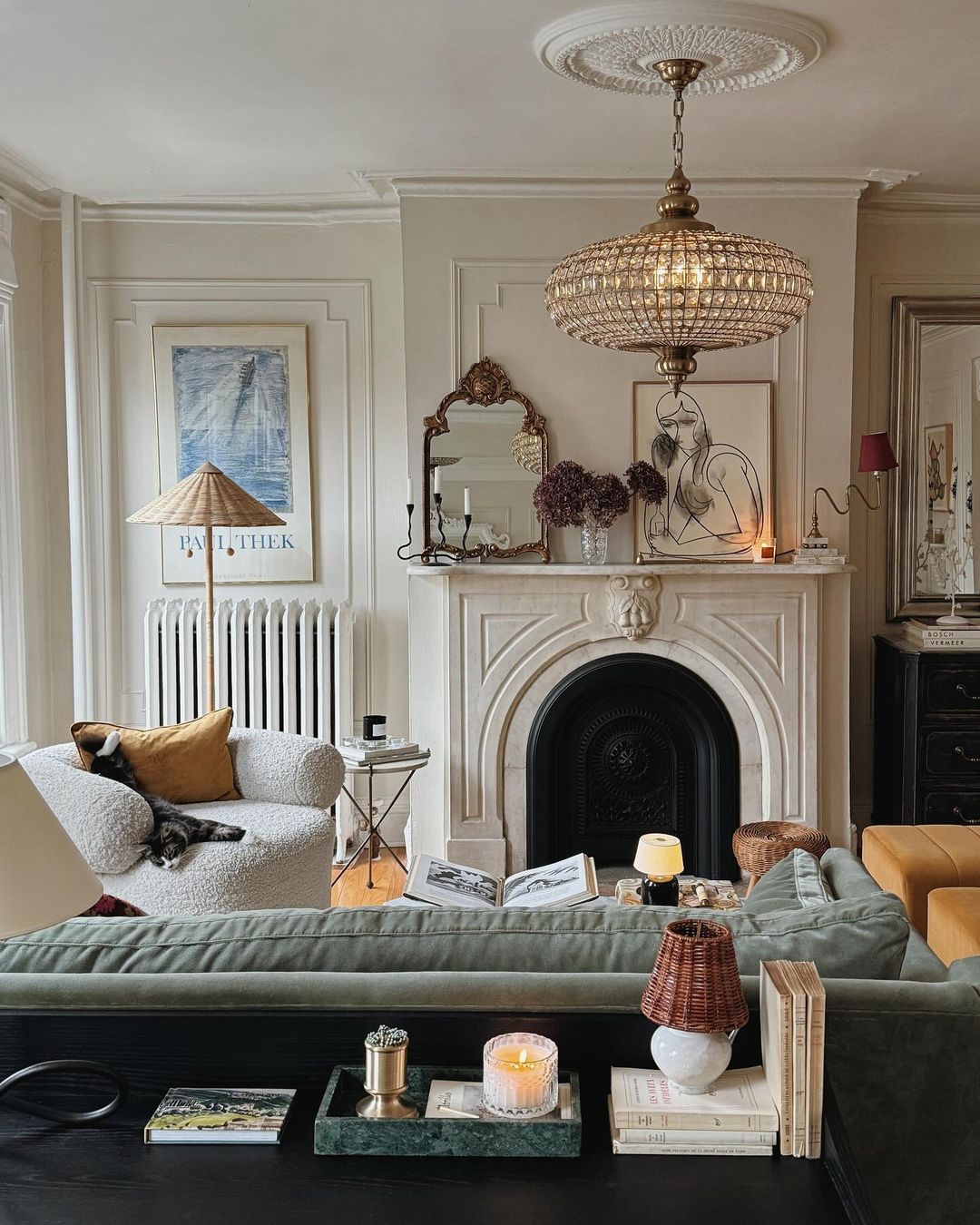 French Empire Vintage Bead Ellipsoid Crystal Chandelier for Living Room/Bedroom-MEET LIGHTING