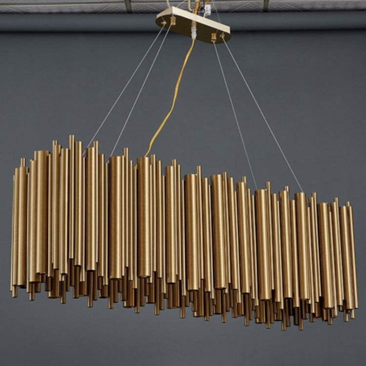 Viol Rectangle Chandelier for Dining Room-MEET LIGHTING