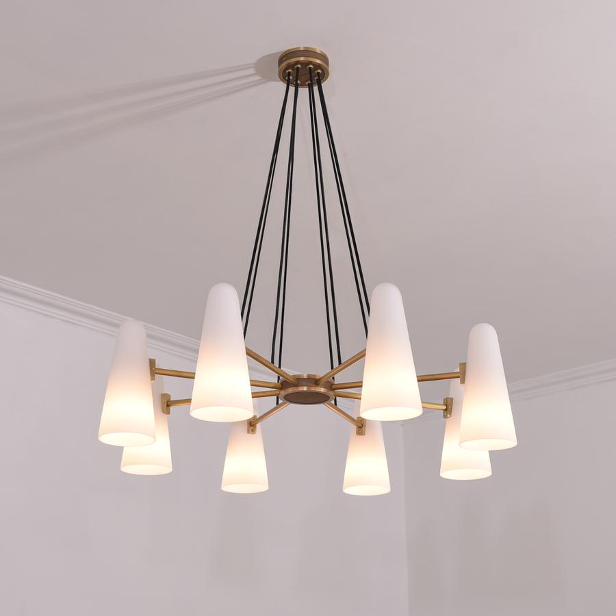 White Porcelain Round Chandelier 8-Lights-MEET LIGHTING
