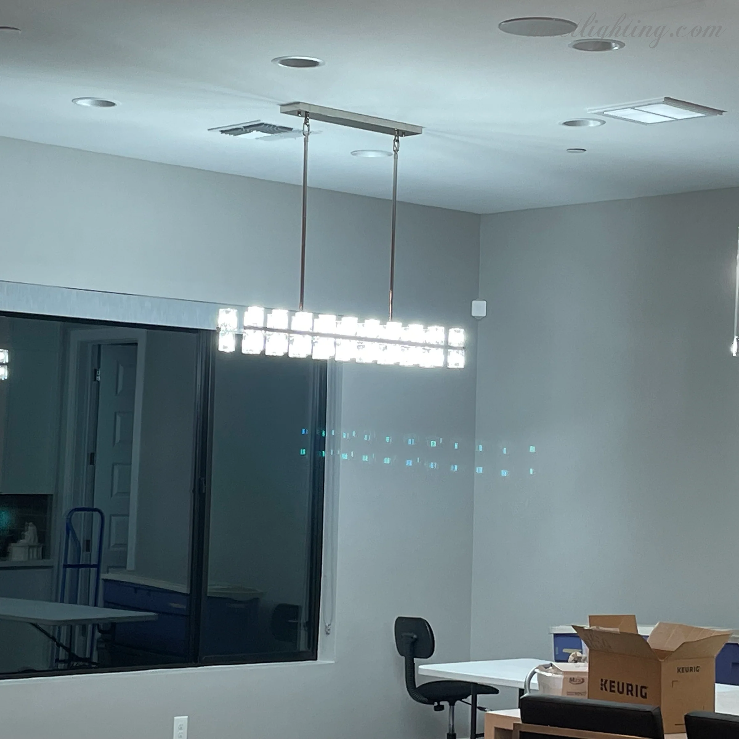 Arcachon Crystal Rectangular Chandelier 54"-MEET LIGHTING