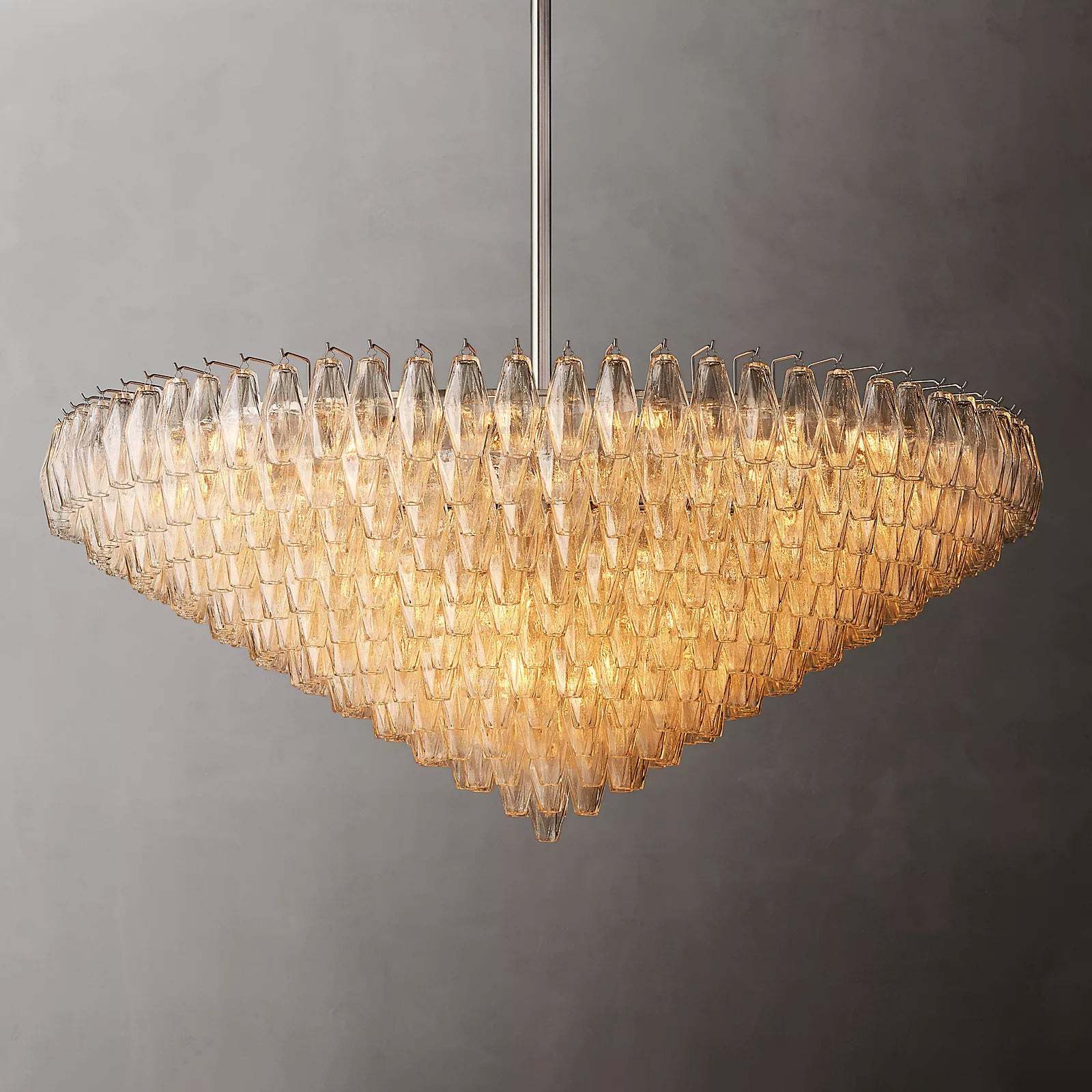 Chiaray Glass Multi-Tier Round Chandelier 61"