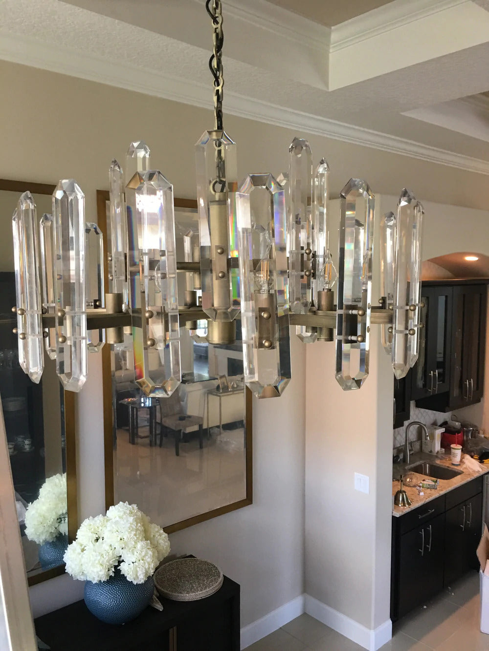 Bonnington Crystal Linear Chandelier 54"-MEET LIGHTING