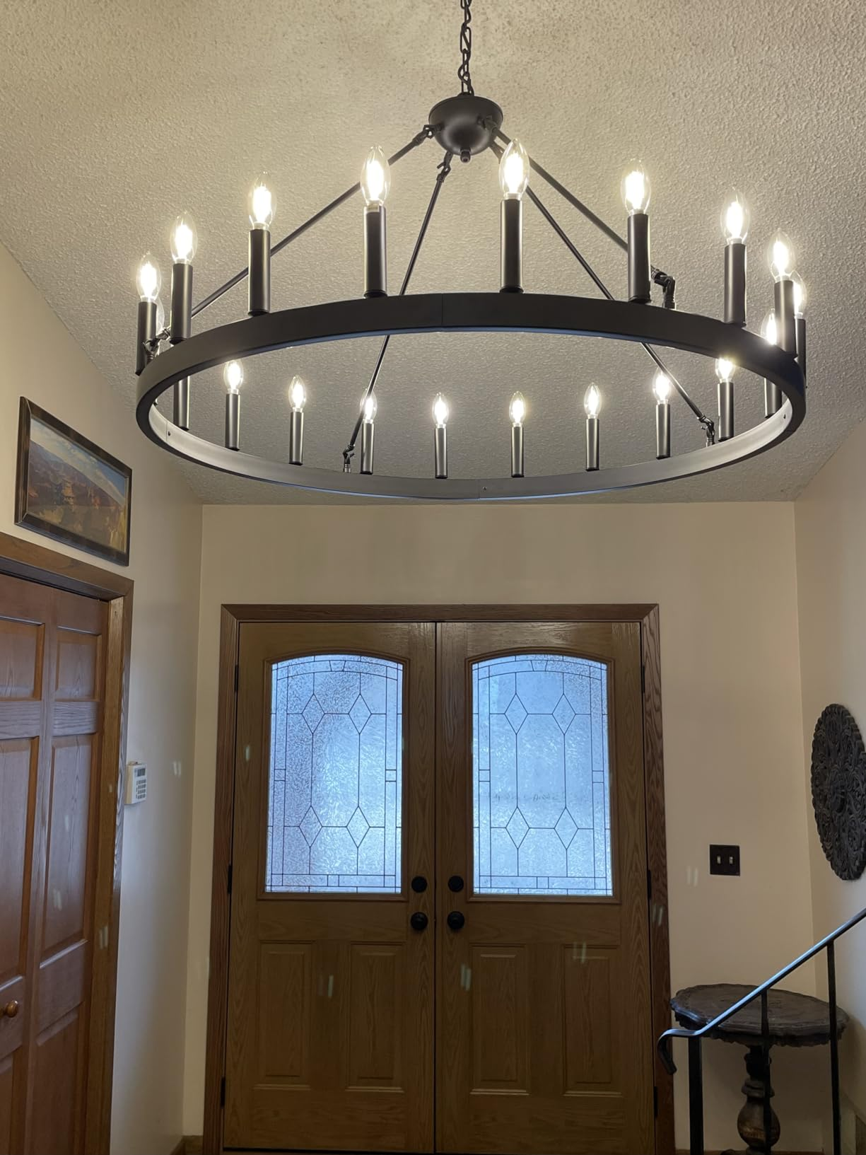 Camine Vintage Candelabra Round Chandelier 63"