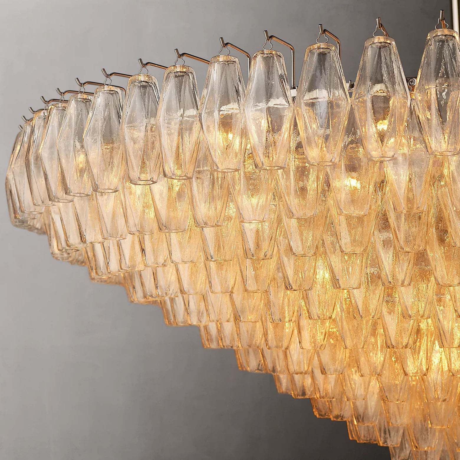 Chiaray Glass Multi-Tier Round Chandelier 61"