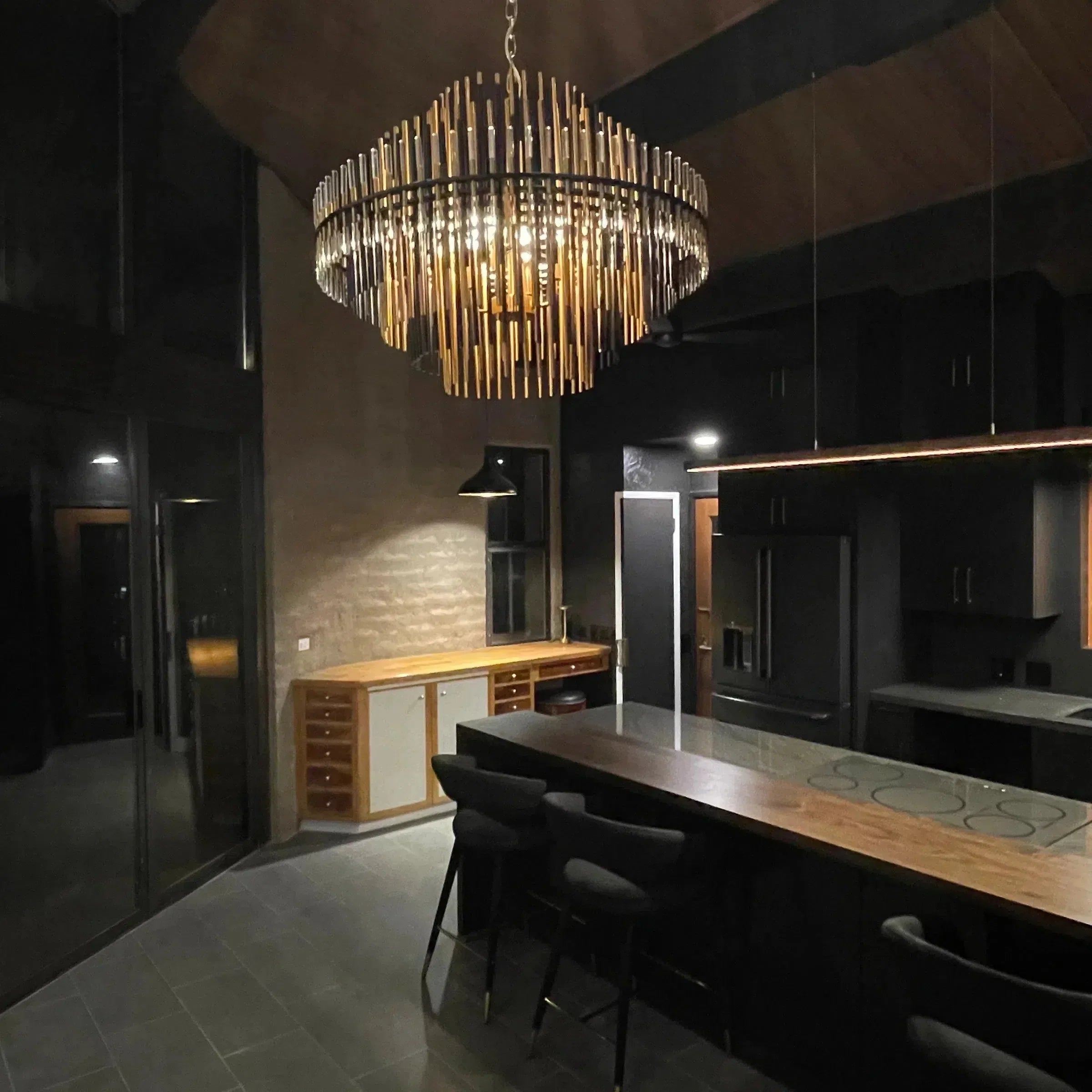 Email Burnished Brass Chandelier 24''32''42''