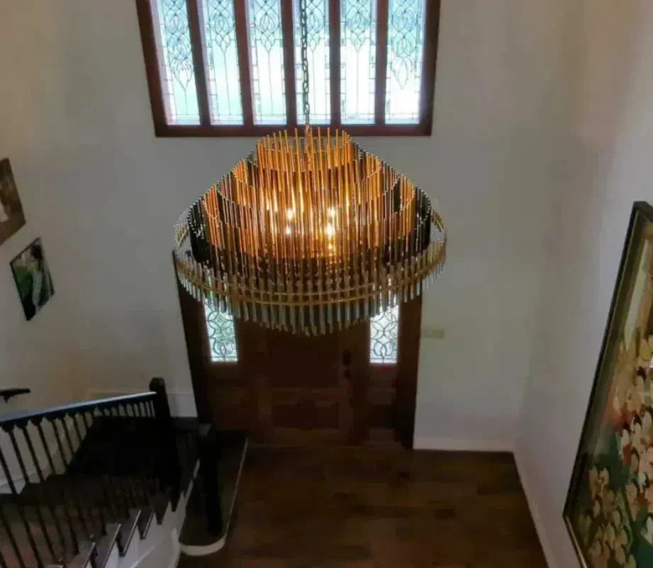 Email Burnished Brass Chandelier 24''32''42''