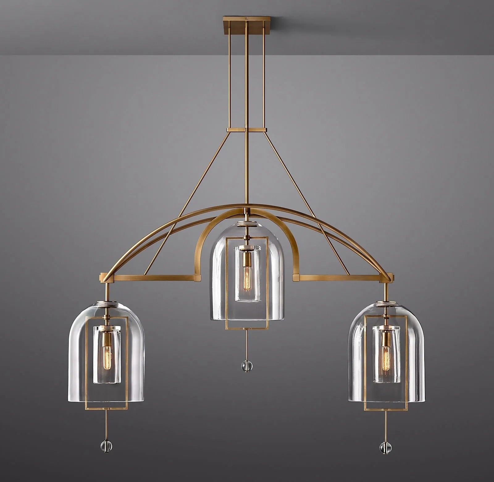 Fulcrum Round Chandelier 61"  3-Lights