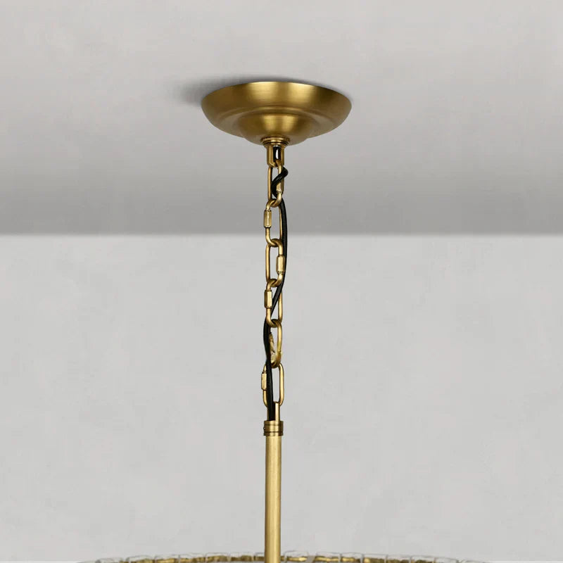 Ghiacio Glass Oval Chandelier 54''65''-