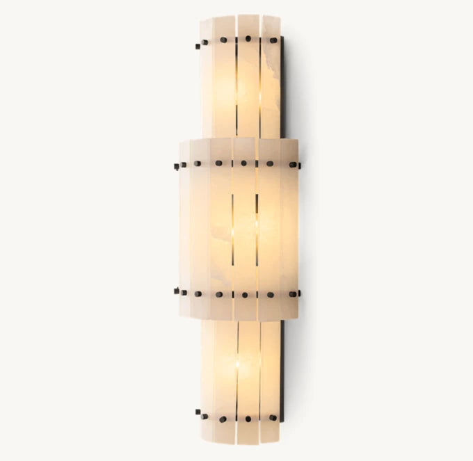San Marco Alabaster Grand Round Sconce
