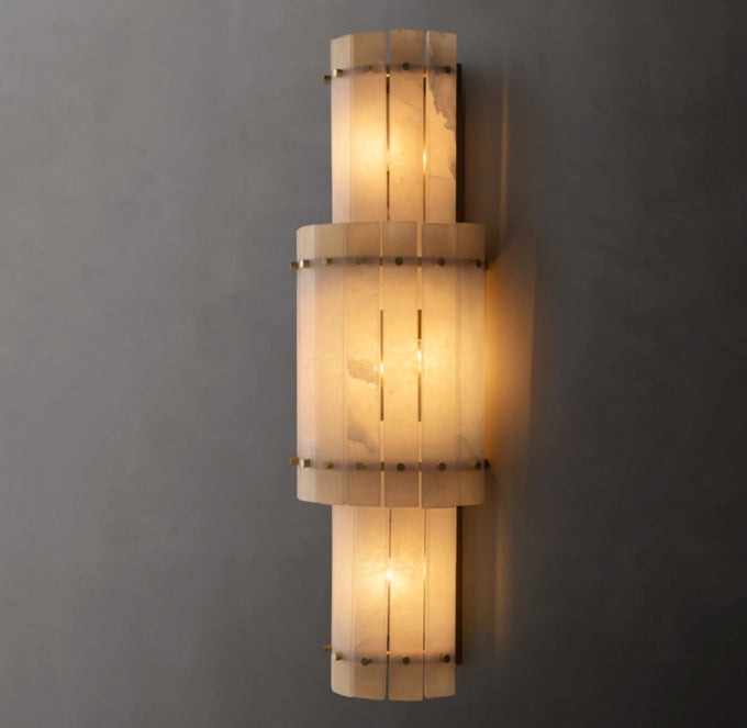 San Marco Alabaster Grand Round Sconce