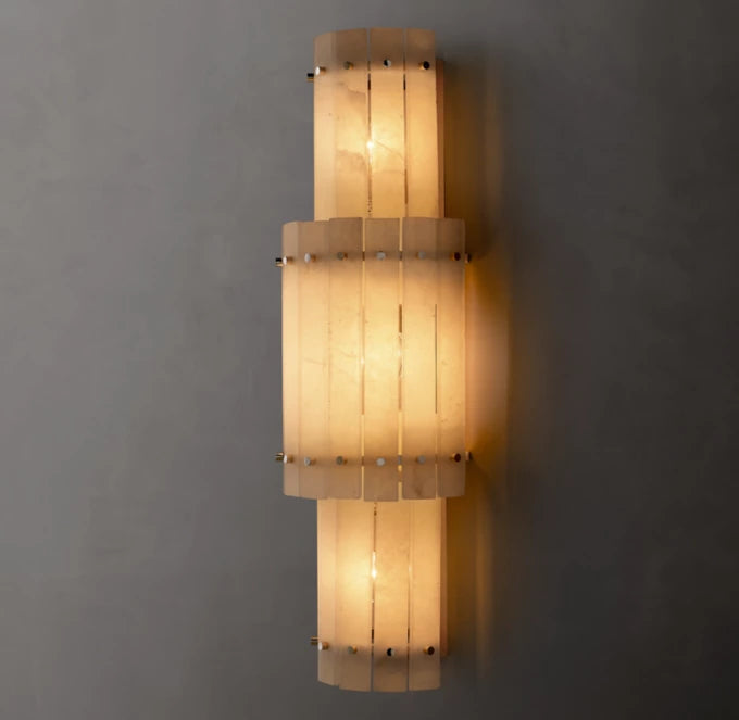 San Marco Alabaster Grand Round Sconce