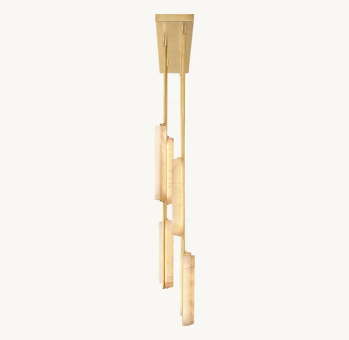 Audon Alabaster Linear Chandelier 54"