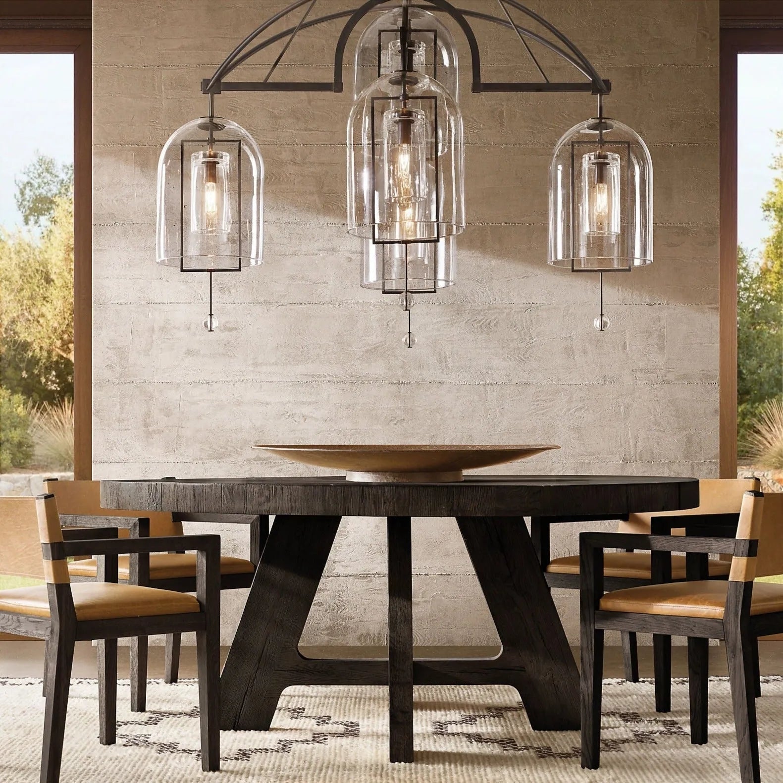 Fulcrum Round Chandelier 73" 5-Lights