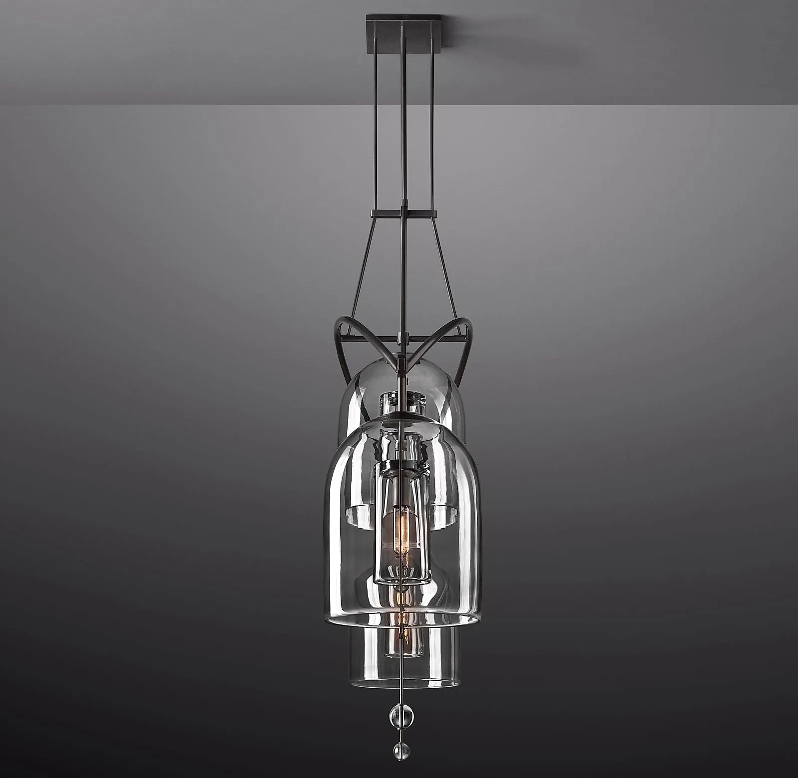 Fulcrum Round Chandelier  73" 3-Lights