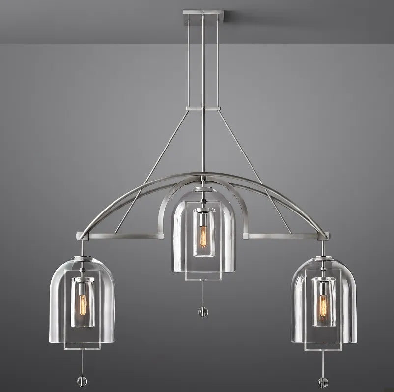 Fulcrum Round Chandelier 61"  3-Lights
