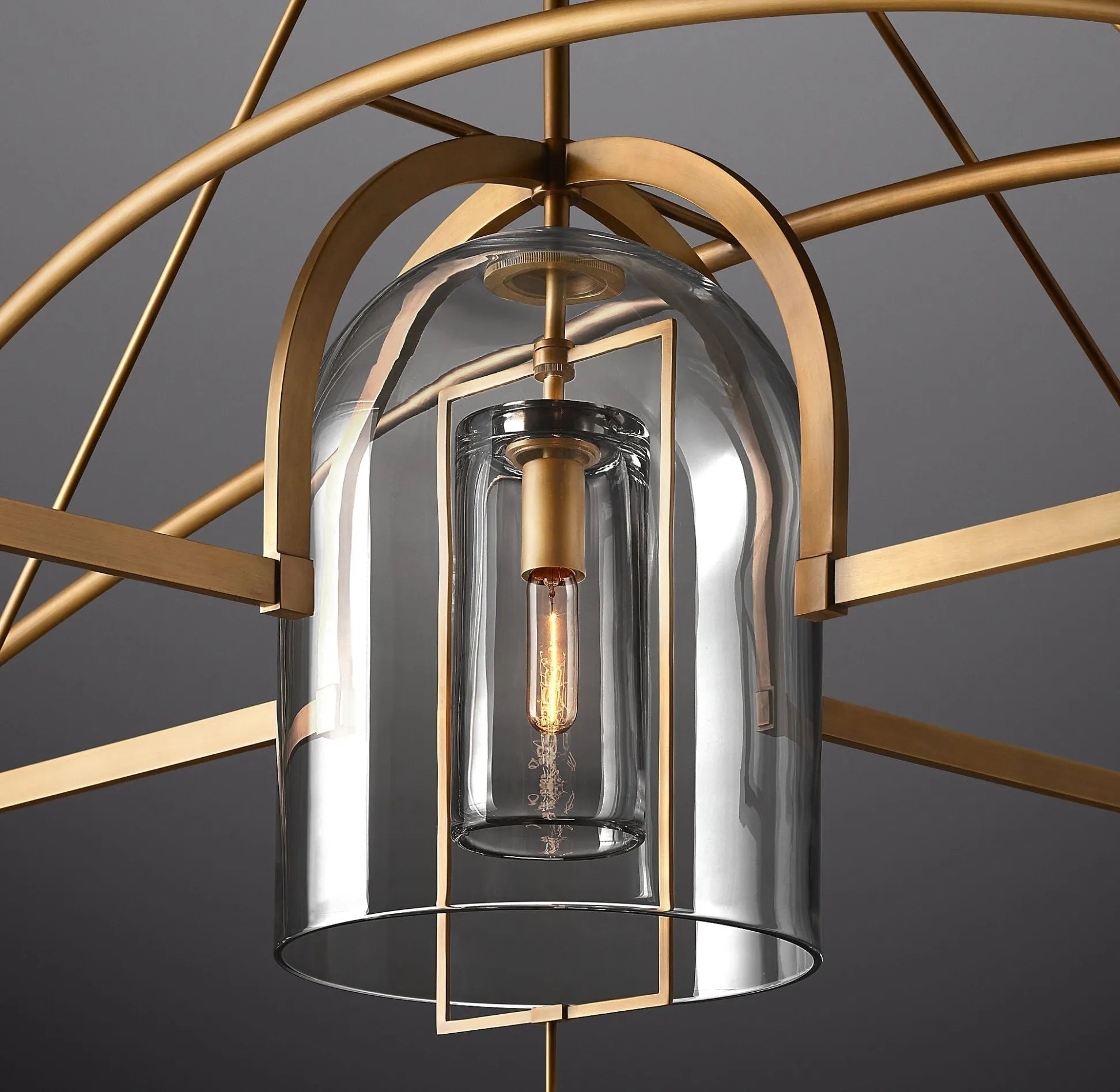 Fulcrum Round Chandelier 73" 5-Lights