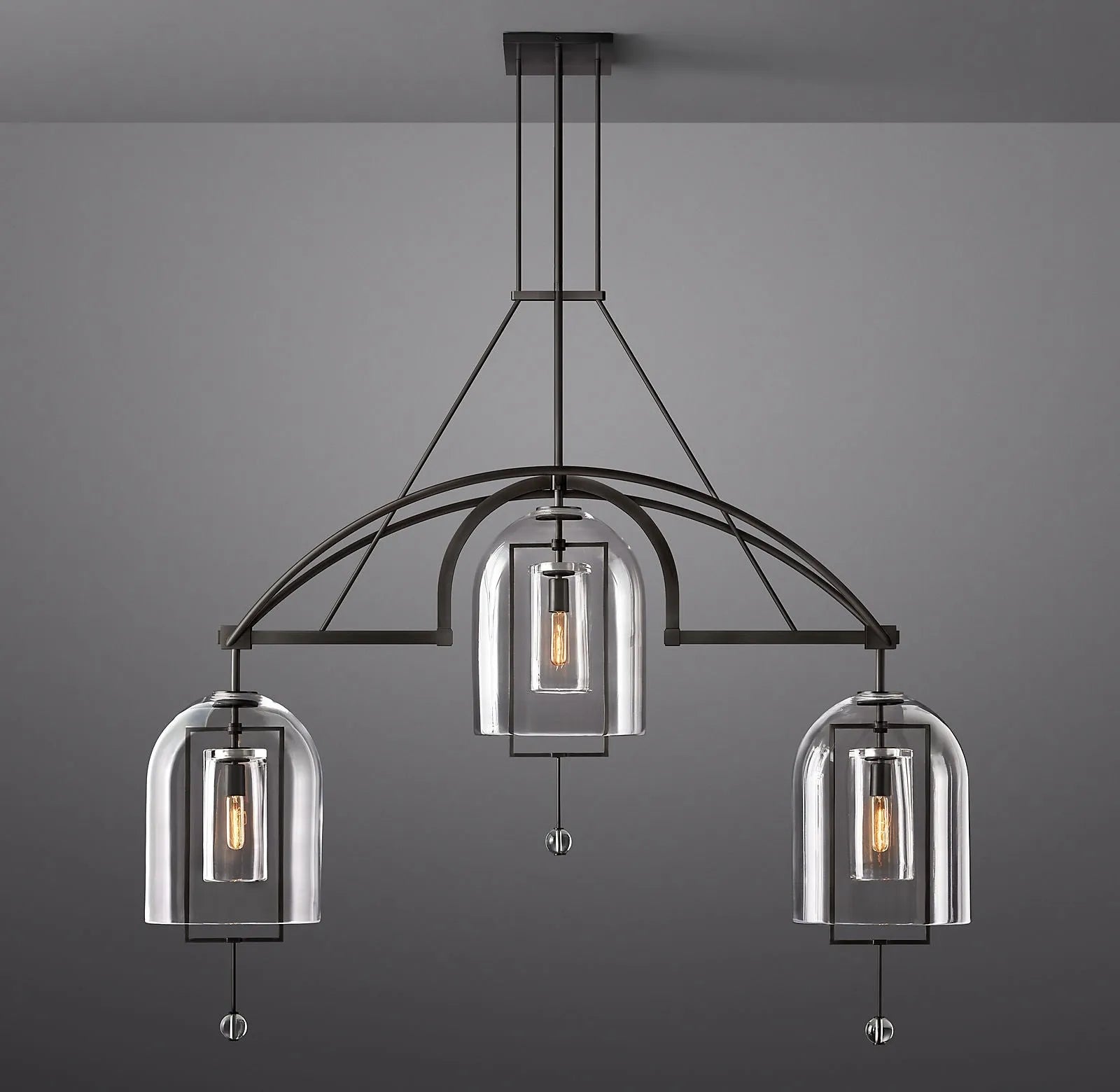 Fulcrum Round Chandelier 61"  3-Lights