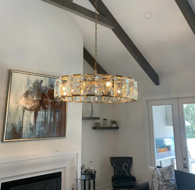 Harlow Crystal Round Chandelier 43"