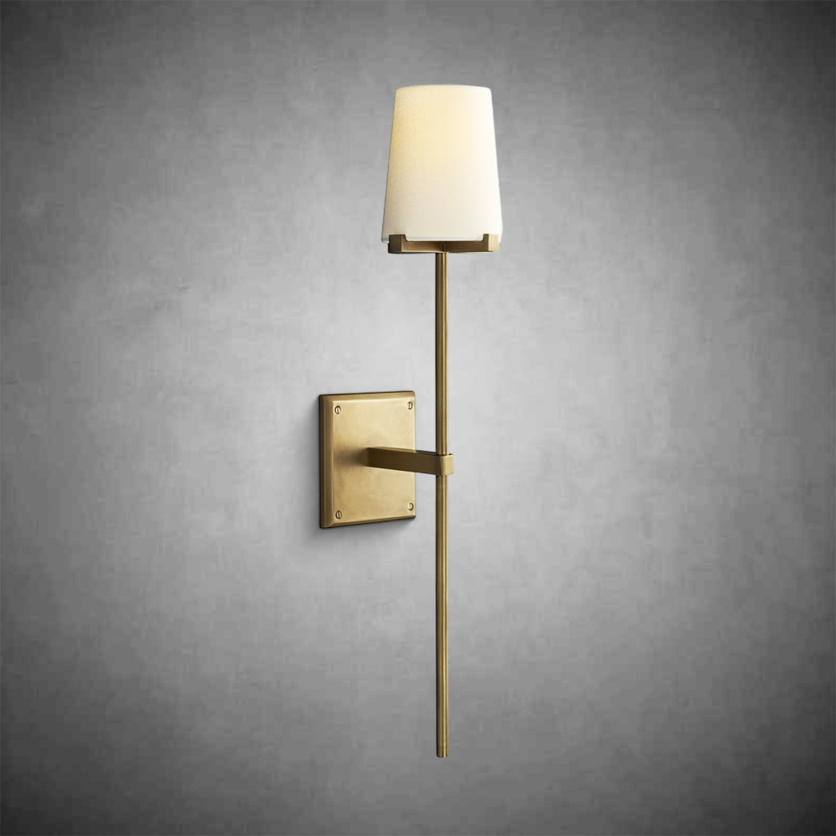 Pauillae Fabric Shade Torch Sconce