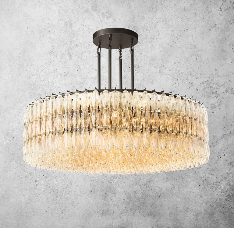 Chiaray Glass Round Chandelier 61"