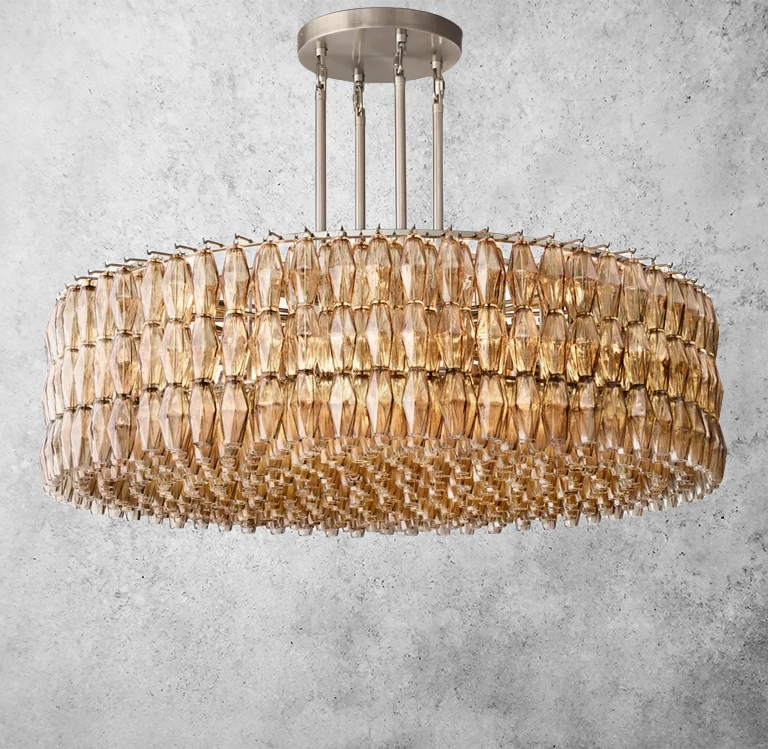 Chiaray Glass Round Chandelier 61"