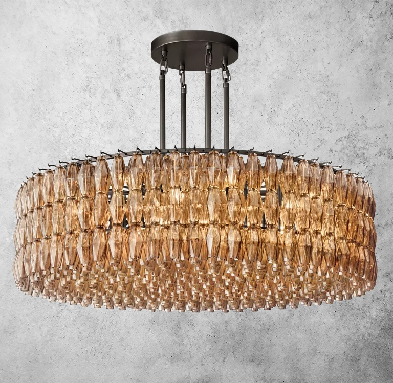 Chiaray Glass Round Chandelier 61"
