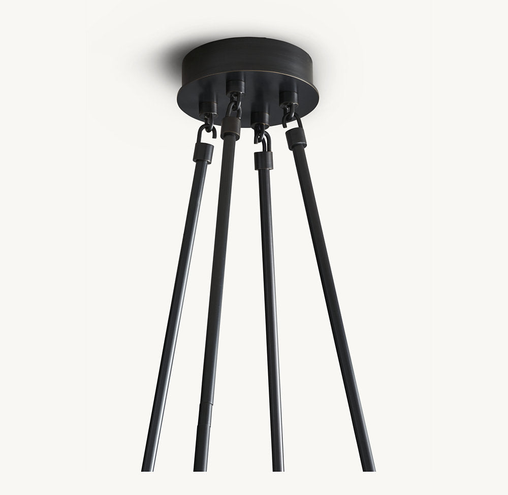TORCHE DE VERRE ROUND CHANDELIER 70"