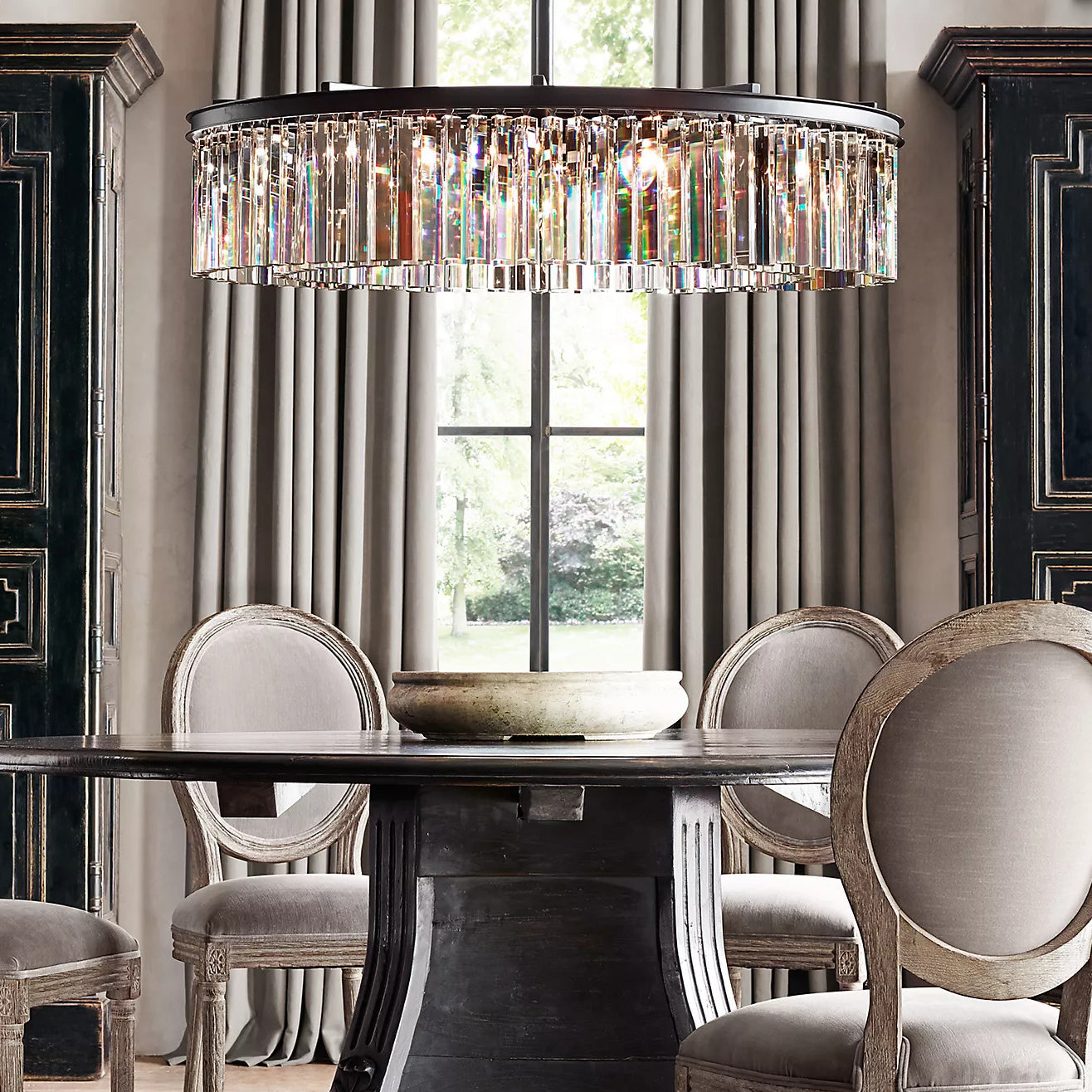 Rhys Round Chandelier 32", 8-lights