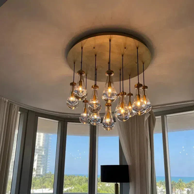 Raindrop Round Chandelier 60"